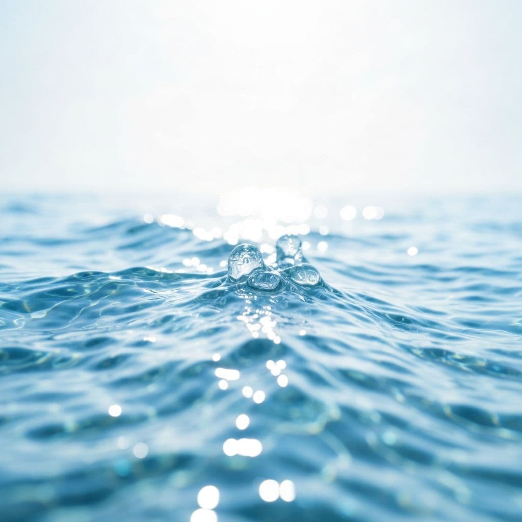 Crystal clear water with gentle waves